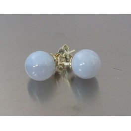 Boucles 8 Calcédoine Bleue Boucles 8 Calcédoine Bleue