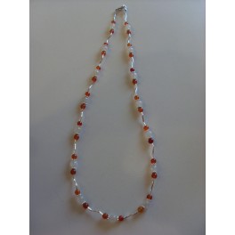Collier CR Pierre de Lune & Cornaline Collier CR Pierre de Lune & Cornaline